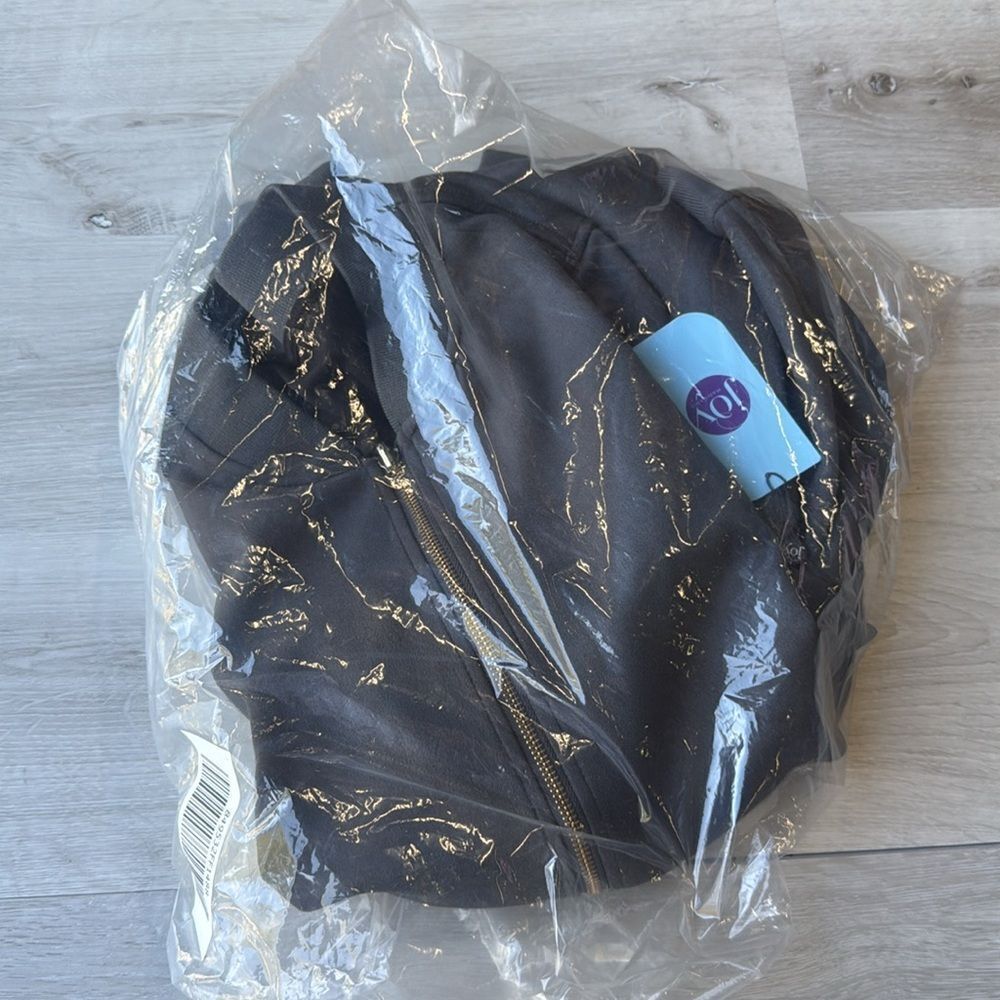 Joy CleanBoss Luxurious Faux Suede Reversible Bomber Jacket NWT in packaging - Picture 3 of 6